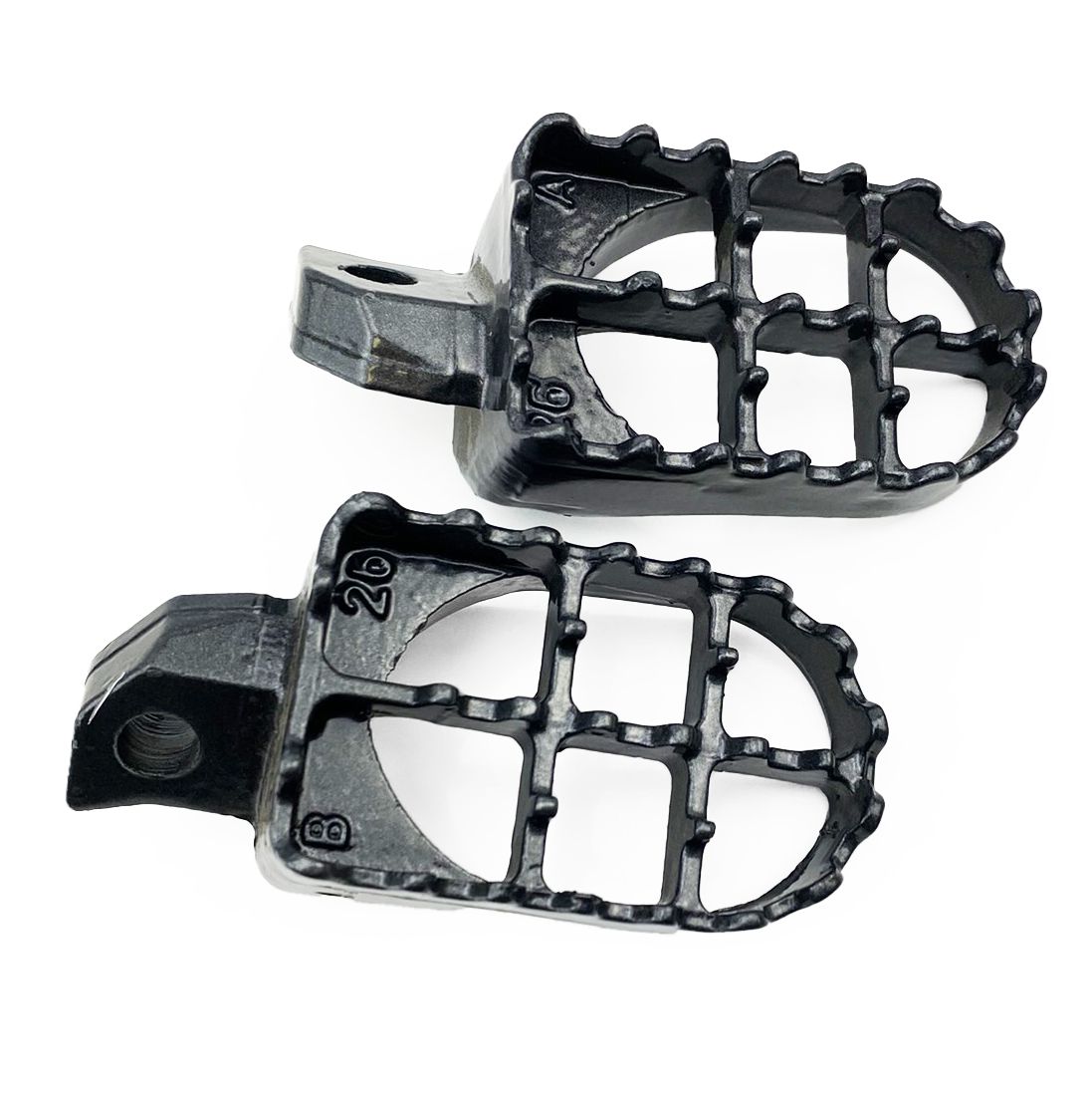 FOOT PEGS STEEL GREY KX, KAWASAKI KX125/250, KDX - Image 3