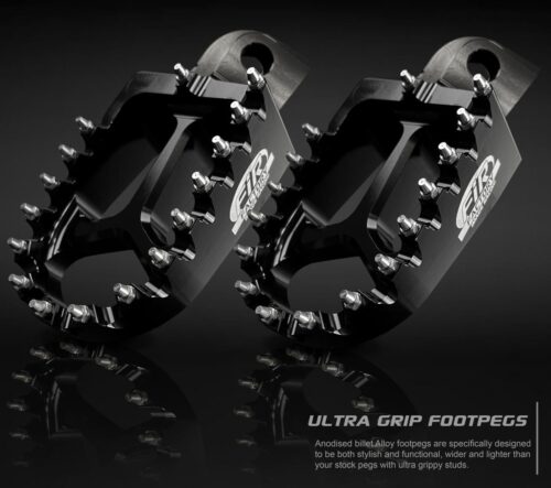 FOOT PEGS BLACK GASGAS/HUSQVARNA/KTM, FIR ASF-05, CNC ALLOY, 59003041250, 59003040250
