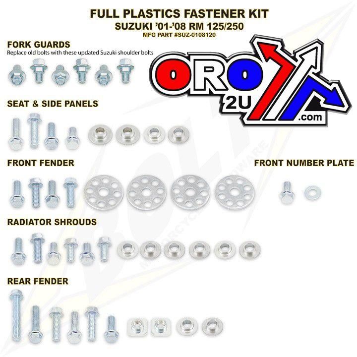 PLASTIC BOLT KIT RM125/250, BOLT HARDWARE SUZ-0108120 - Image 2