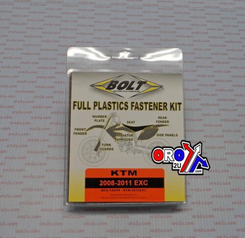 PLASTIC BOLT KIT KTM EXC 04-07, BOLT HARDWARE KTM-0810EXC