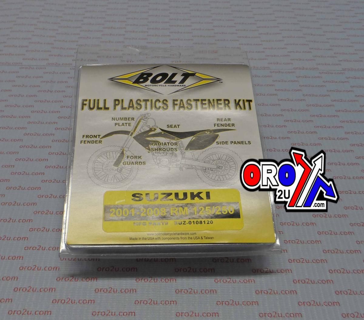 PLASTIC BOLT KIT RM125/250, BOLT HARDWARE SUZ-0108120 - Image 3
