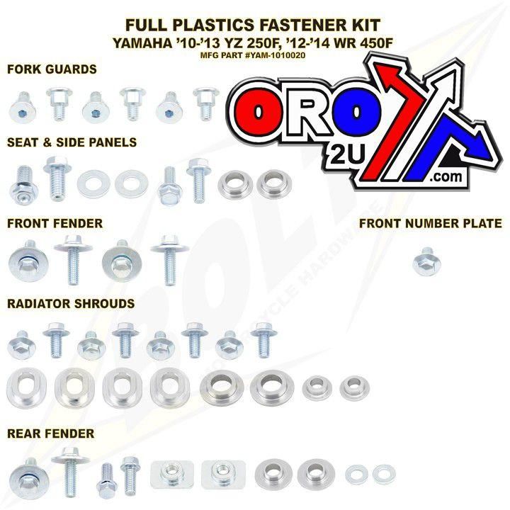 PLASTIC BOLT KIT YZF250 10-13, BOLT HARDWARE YAM-1010020
