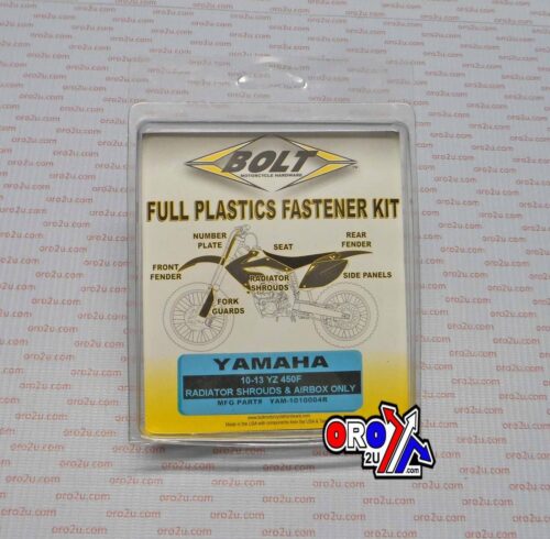 PLASTIC BOLT KIT YZF450 10-13, BOLT HARDWARE YAM-1010004R
