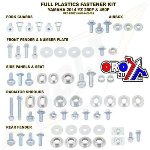 PLASTIC BOLT KIT YZF250/450, BOLT HARDWARE YAM-1400024