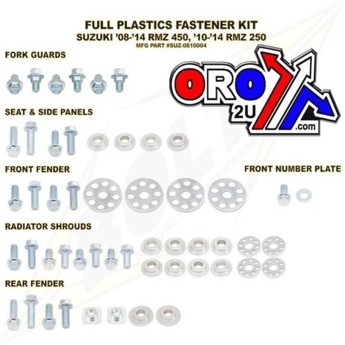 PLASTIC BOLT KIT RMZ250, BOLT HARDWARE SUZ-0710020