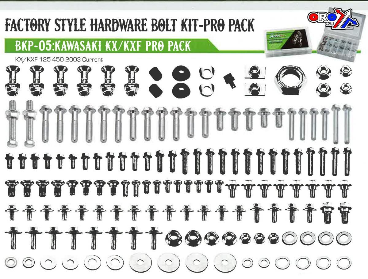 BOLT KIT FACTORY KAWASAKI STYL, PRO PACK, BKP-05