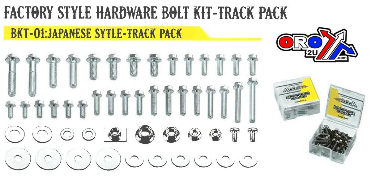 BOLT KIT FACTORY JAPANESE STYL, METRIC OFF ROAD KIT TRACK PACK, BKT-01