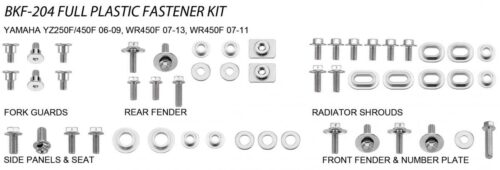 PLASTIC BOLT KIT YAMAHA STYLE, FULL PLASTIC FASTENER KIT