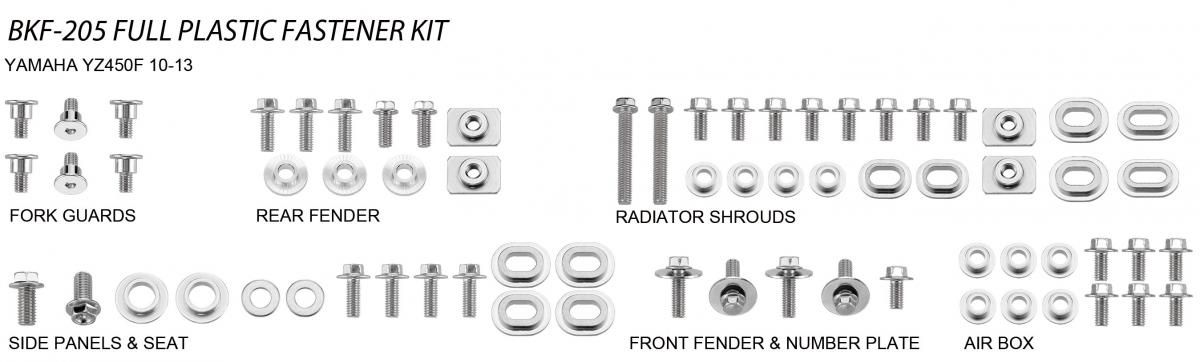 PLASTIC BOLT KIT YAMAHA STYLE, FULL PLASTIC FASTENER KIT