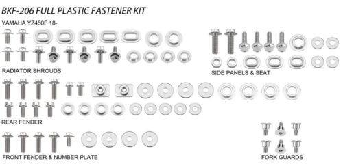 PLASTIC BOLT KIT YAMAHA STYLE, FULL PLASTIC FASTENER KIT