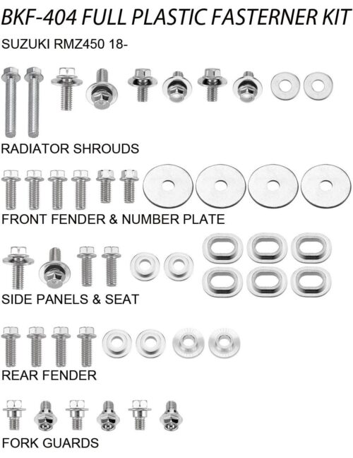 PLASTIC BOLT KIT SUZUKI STYLE, FULL PLASTIC FASTENER KIT
