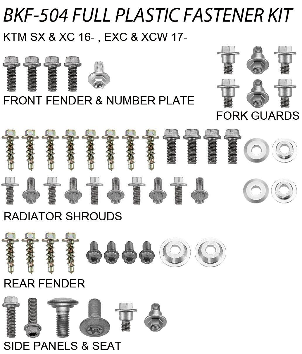 PLASTIC BOLT KIT KTM STYLE, FULL PLASTIC FASTENER KIT - Image 2