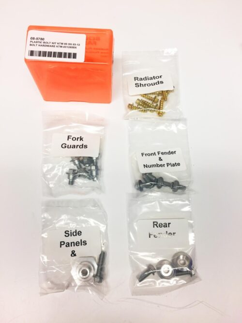 PLASTIC BOLT KIT KTM 85 SX 03-12, BOLT HARDWARE KTM-031285SX