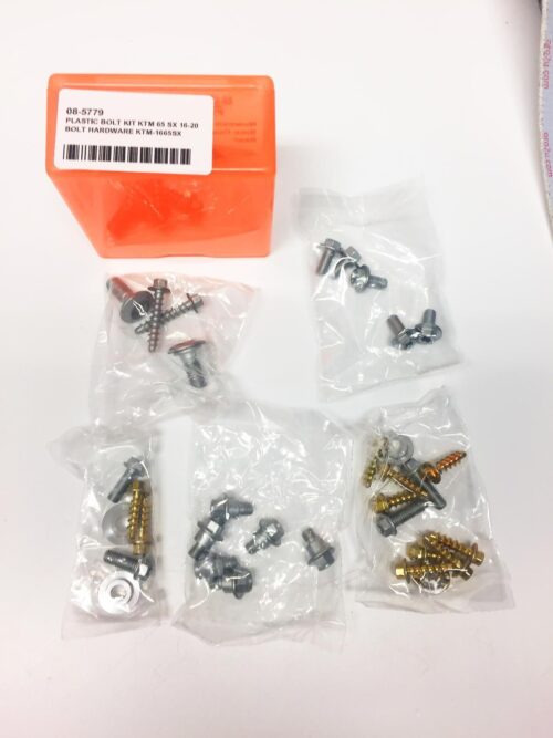 PLASTIC BOLT KIT KTM 65 SX 16-20, BOLT HARDWARE KTM-1665SX