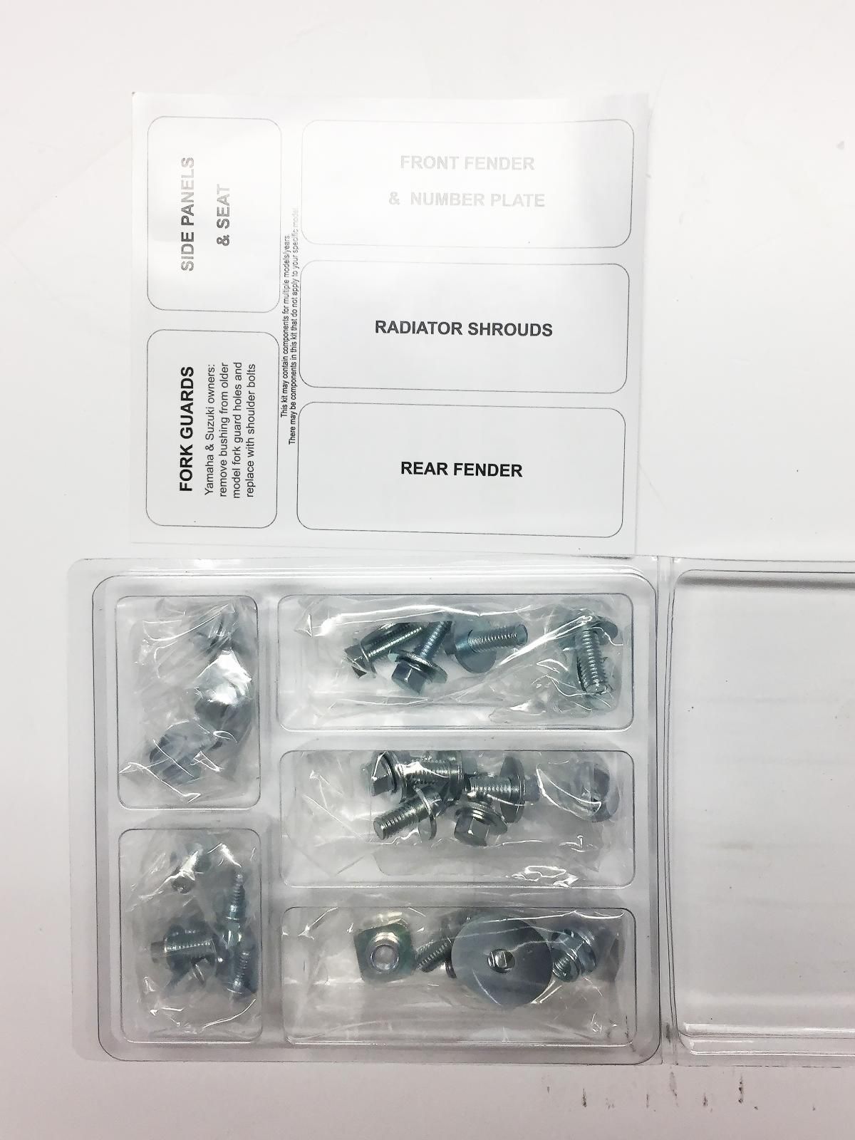 PLASTIC BOLT KIT RM 125/250 93-95, BOLT HARDWARE SUZ-9395103, BM9395103