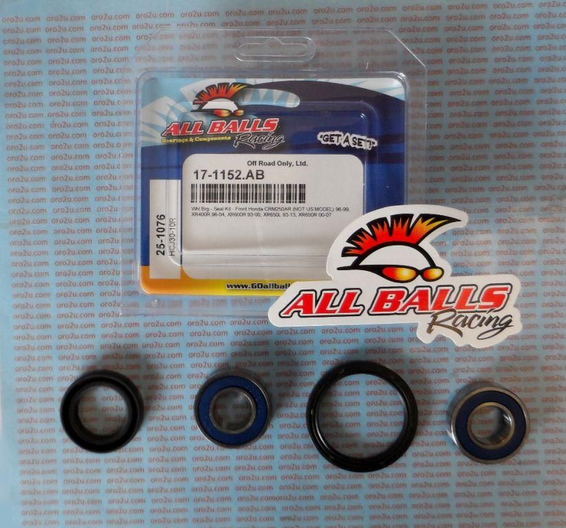 WHEEL BEARING KIT FRONT 93-22 HON CRM250/XR400-650, ALLBALLS 25-1076 DIRT - Image 3