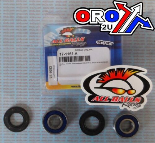 WHEEL BEARING KIT FRONT 85-93 KAW KX125/250/500, ALLBALLS 25-1093 DIRT