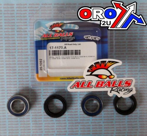 WHEEL BEARING KIT FRONT 98-22 YAM YZ 125-450, ALLBALLS 25-1092 DIRT