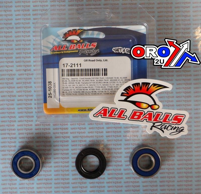 WHEEL BEARING KIT FRONT 70-22 HON/YAM 125-500, ALLBALLS 25-1038 DIRT/ROAD - Image 2
