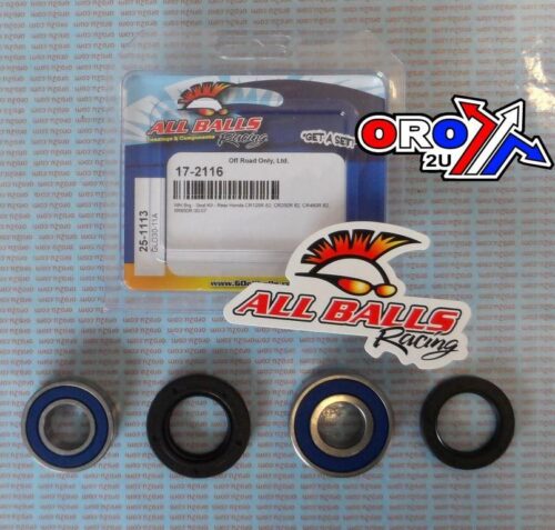 WHEEL BEARING KIT REAR 82-07 HON CR/XR 125-650, ALLBALLS 25-1113 DIRT