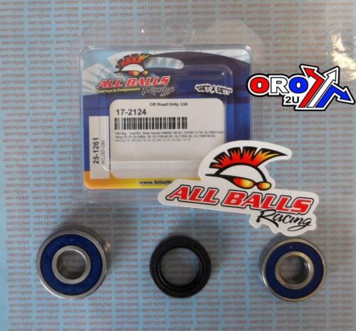 WHEEL BEARING KIT REAR 72-82 HON CB/CR/GL/MR/MT/XL, ALLBALLS 25-1261 DIRT/ROAD