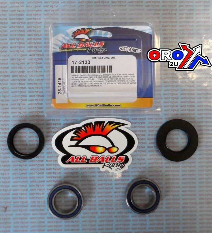 WHEEL BEARING KIT FRONT 01-13 HUSKY CR/SM/TC/TE/TX/WR, ALLBALLS 25-1415 DIRT