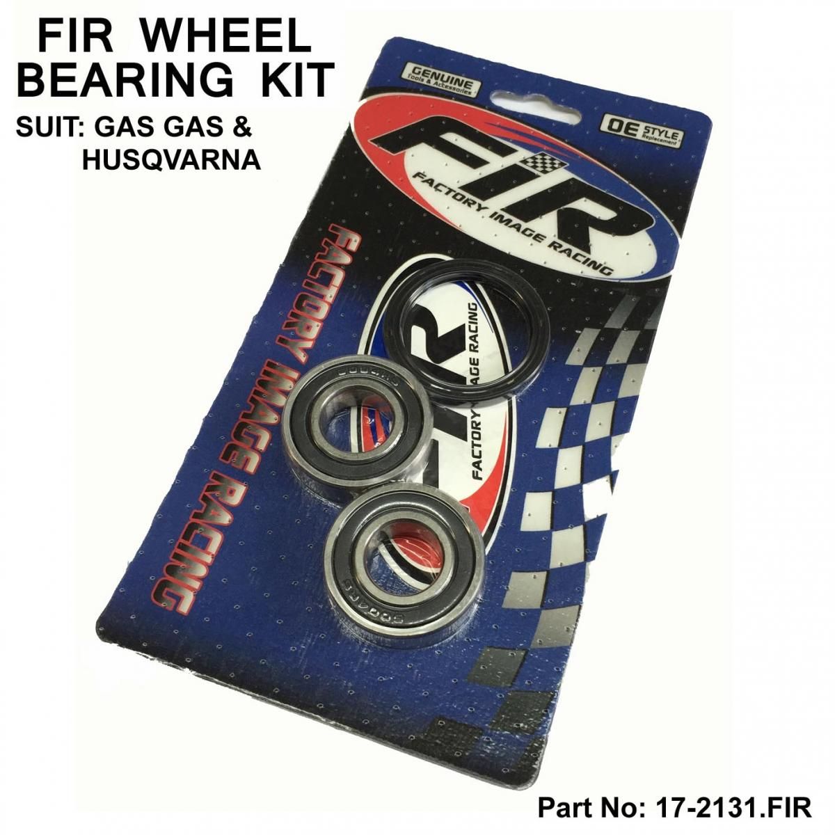 WHEEL BEARING KIT FRONT REAR, GASGAS, FIR [