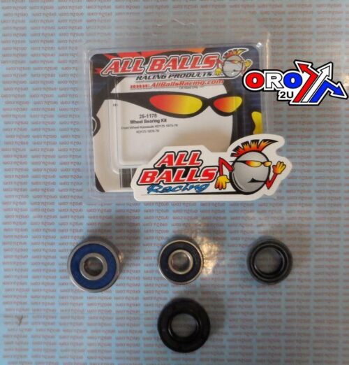 WHEEL BEARING KIT FRONT 75-79 KAW KD 125-175, ALLBALLS 25-1178 DIRT