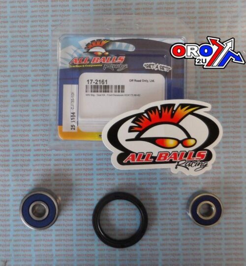 WHEEL BEARING KIT FRONT 80-82 KAW KDX175, ALLBALLS 25-1184 ROAD/DIRT