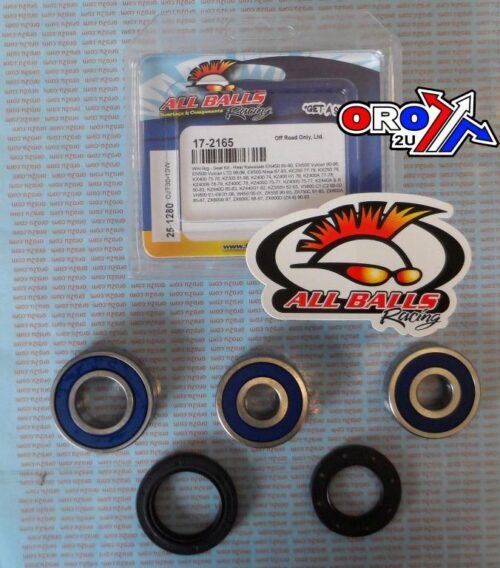 WHEEL BEARING KIT REAR 74-09 KAW EN/KX/KZ/VN/W/ZX, ALLBALLS 25-1280 ROAD