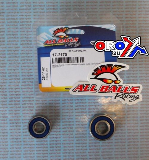 WHEEL BEARING KIT FRONT 82-91 KAW KX250/KL600/650, ALLBALLS 25-1142 ROAD/DIRT
