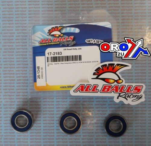 WHEEL BEARING KIT REAR 98-12 KTM SX65/HUSKY CR65, ALLBALLS 25-1348 DIRT