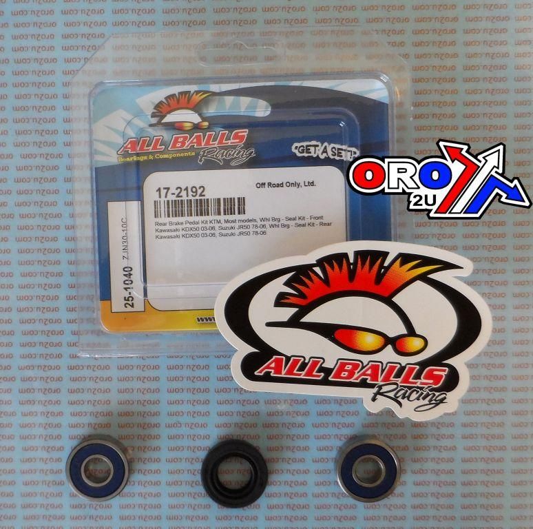 WHEEL BEARING KIT FRONT & REAR 78-06 KAW/SUZ KDX/JR50, ALLBALLS 25-1040 DIRT - Image 2