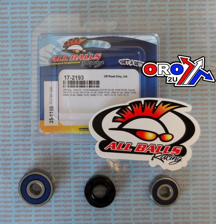 WHEEL BEARING KIT FRONT 74-21 KAW/SUZ 50-125, ALLBALLS 25-1166 DIRT/ROAD - Image 2