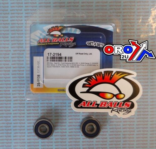 WHEEL BEARING KIT FRONT 79-05 SUZ FA/FS50/RM80/HYOSUNG, ALLBALLS 25-1138 ROAD