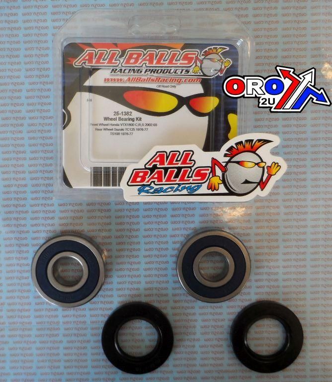 WHEEL BEARING KIT FRONT & REAR 76-22 HON/KAW/SUZ/INDI/VICT, ALLBALLS 25-1382 ROAD - Image 2
