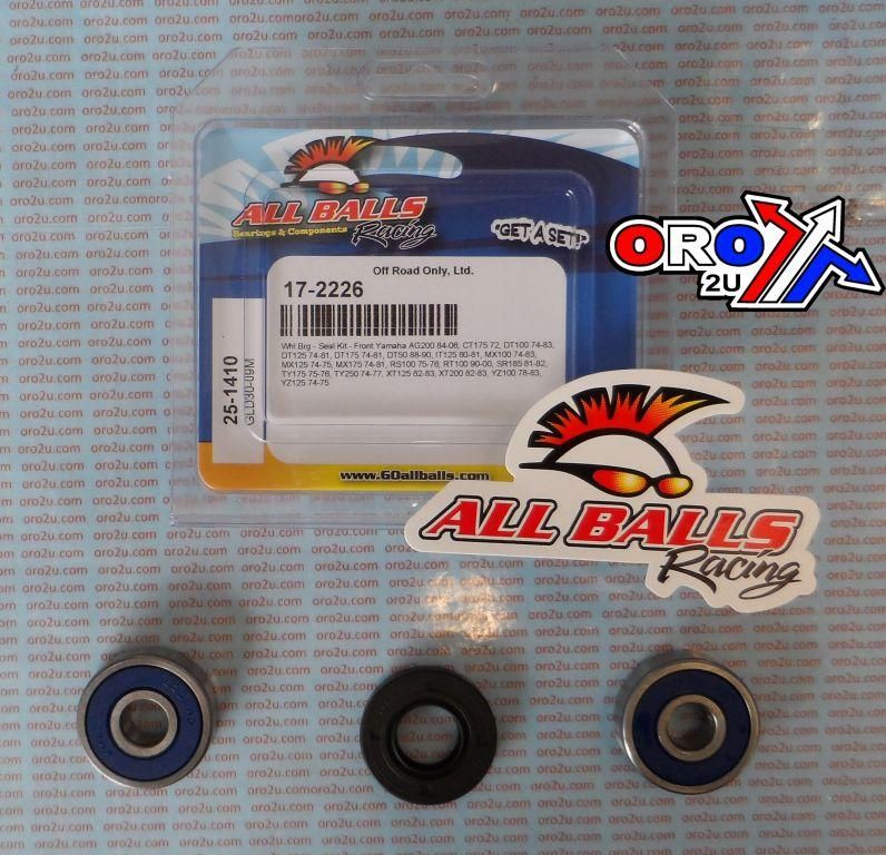 WHEEL BEARING KIT FRONT 72-14 YAM AG/DT/IT/MX/SR/TY/XT/YZ, ALLBALLS 25-1410 DIRT/ROAD - Image 3