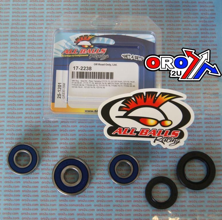 WHEEL BEARING KIT REAR 72-22 YAM CT/DT/IT/MX/RT/TTR/TY/YZ, ALLBALLS 25-1201 DIRT - Image 3