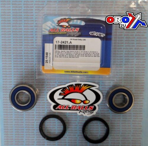 WHEEL BEARING KIT REAR 05-11 TM RACING EN/MX/SMR/SMX, ALLBALLS 25-1548 DIRT
