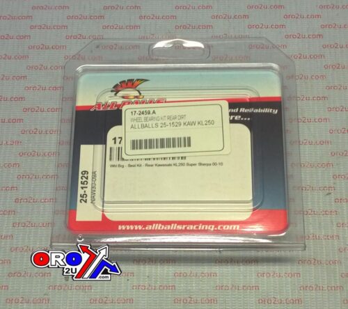 WHEEL BEARING KIT REAR 00-10 KAWASAKI KL250 SUPER SHERPA, ALLBALLS 25-1529 ROAD