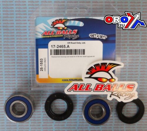 WHEEL BEARING KIT REAR 93-22 GAS/HUSA/KTM/YAM, ALLBALLS 25-1553 DIRT