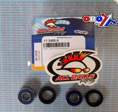 WHEEL BEARING KIT FRONT 13-16 HON CRF250L, ALLBALLS 25-1670 DIRT