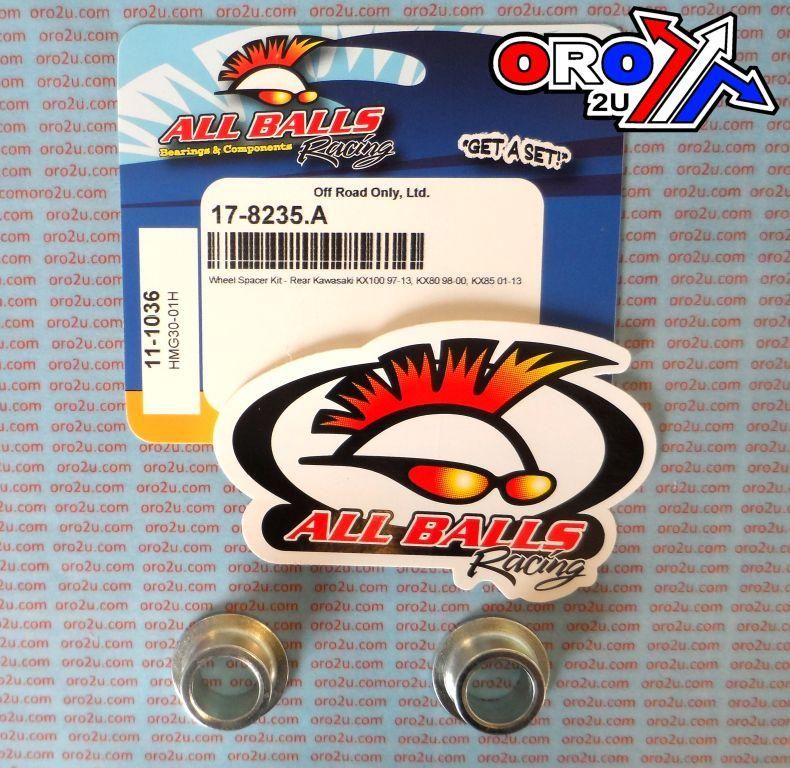 WHEEL SPACER KIT KX 80 85 100, ALLBALLS 11-1036 KAWASAKI