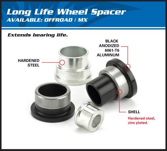 WHEEL SPACER KIT RM125 97-00, ALLBALLS 11-1054 FRONT RM250