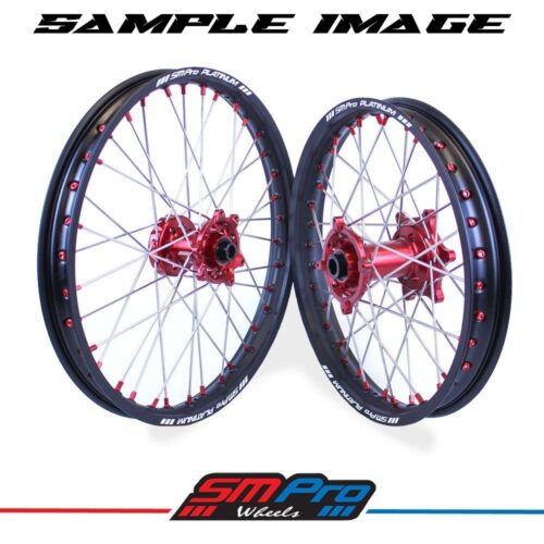 18×2.15 WHEEL GASGAS BLK/RED/SIL, BLACK RIM, RED HUB, SP052.03.84.01.99 NICKLE NIPPLES