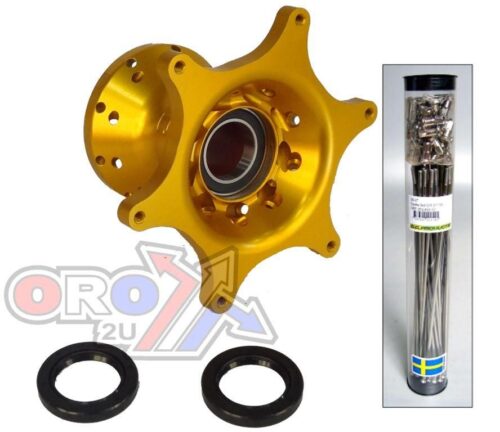 HUB FRONT GOLD KTM 00-13, & STAINLESS STEELT SPOKE SET, 53-103111 GOLD