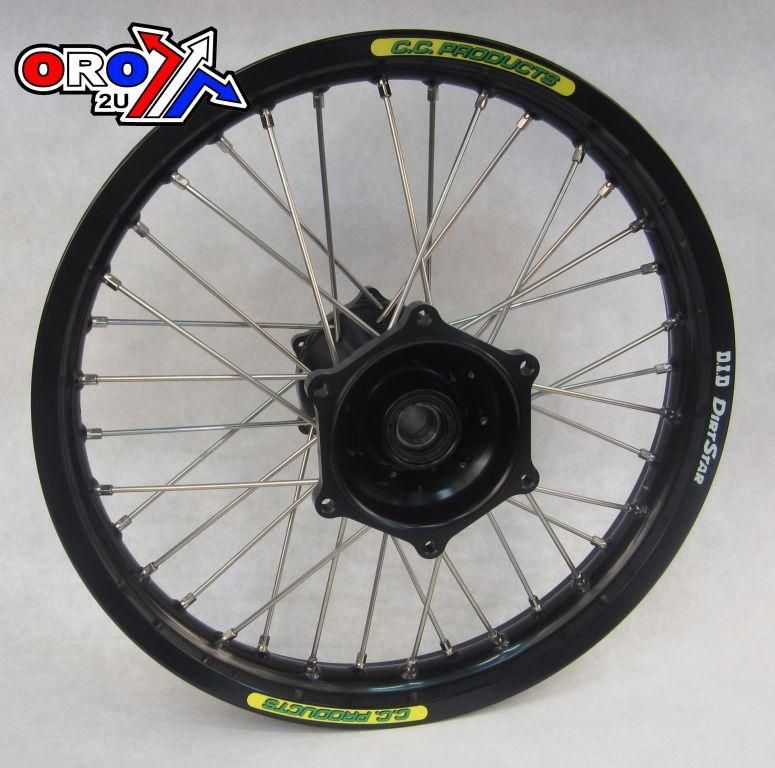 18x2.15 WHEEL GAS GAS BK/BK CC, MX-6031 RIM BK DID, HUB BLACK, 4 BEARING SUPER STRONG HUB