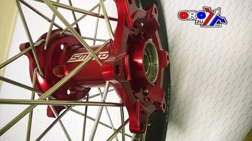 18×2.15 WHEEL HON BLACK/RED, MX-9131 RIM BLK, HUB RED, SP04703845199 MATT RIM