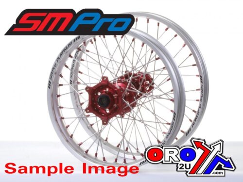 19×2.15 WHEEL HON SILVER/RED, MX-9121 RIM SILVER, HUB RED, SP04703815003 MATT RIM MX-9121