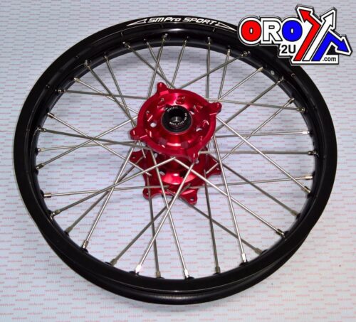 19×2.15 WHEEL HON GLOSS BLACK RIM / GLOSS RED HUB, GLOSS BLACK RIM, GLOSS RED HUB, SP012.03.81.01.99 MX-9023